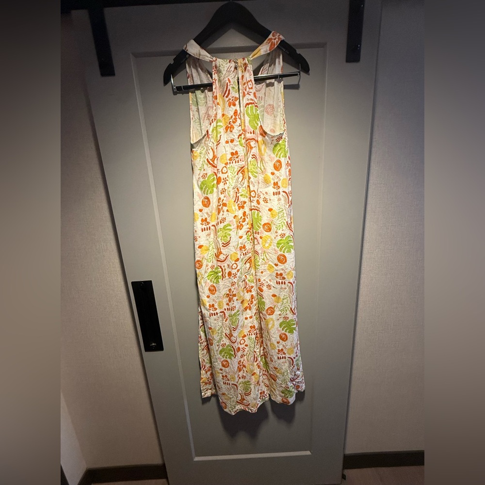 C&C California Tropical Print Cotton Blend Midi Dress Size XS - Picture 5 of 9